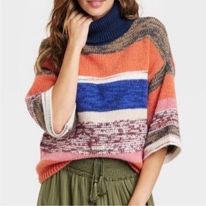 NWOT Knox Rose striped turtleneck sweater